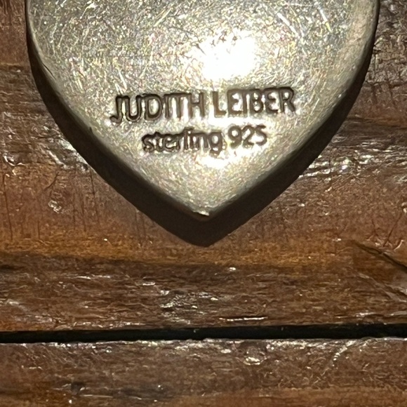 Jusith leiber sterling silver ruby heart pendant ❤️❤️❤️❤️❤️❤️ - Picture 5 of 7